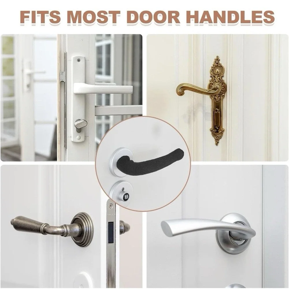 60pc Door Handle Covers Knitted Knob Protector Anti-Scald Stretch Fit Heat Cold